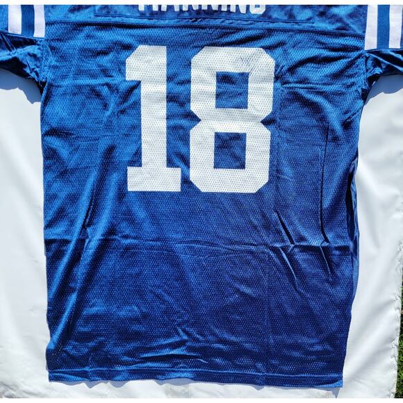 Vintage Reebok Peyton Manning #18 Colts Jersey Size XL NFL Blue Mesh Throwback - Picture 7 of 7